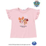 ピンク | 袖フリルキャラクタープリントキラキラTシャツ | SLAP SLIP
