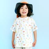 オフホワイト系 | 【吸汗速乾】ビーチ海総柄半袖Tシャツ(80~130cm) | SLAP SLIP