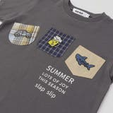 【吸汗速乾】チェックダンガリー色々ワッペン付きポケット半袖Tシャツ(80~130… | SLAP SLIP | 詳細画像15 