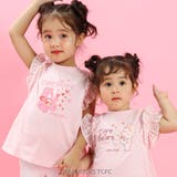 ピンク | 【ケアベア×SLAP SLIP】イラストプリントサイド切り替え袖フリルTシャツ(… | SLAP SLIP