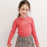 ピンク(リボン) | フロントモチーフテレコTシャツ(80~130cm) | SLAP SLIP