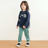 はたらくくるま恐竜ロケットプリントポケット付き長袖Tシャツ(80~130cm) | SLAP SLIP | 詳細画像3
