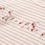 無地ボーダーイチゴ花刺しゅう裾スカラップTシャツ(80~130cm) | SLAP SLIP | 詳細画像11 