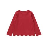 無地ボーダーイチゴ花刺しゅう裾スカラップTシャツ(80~130cm) | SLAP SLIP | 詳細画像5 