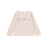 無地ボーダーイチゴ花刺しゅう裾スカラップTシャツ(80~130cm) | SLAP SLIP | 詳細画像7 