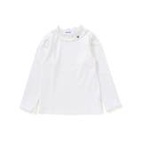 ホワイト | パフスリーブフリルモックネックTシャツ(80~130cm) | SLAP SLIP