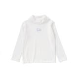 ホワイト | レースハイネックハート刺しゅうトップス(80~130cm) | SLAP SLIP