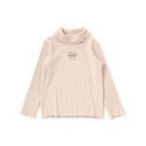 ベージュ | レースハイネックハート刺しゅうトップス(80~130cm) | SLAP SLIP