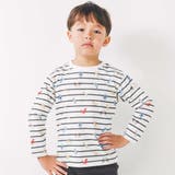 ブラックボーダー×トイ総柄 | 【スララク/防汚加工】わくわくデザイン男の子長袖Tシャツ(80~130cm) | SLAP SLIP