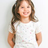 オフホワイト×ハート総柄 | ときめき女の子半袖Tシャツ | SLAP SLIP