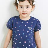 ネイビー×ハート総柄 | ときめき女の子半袖Tシャツ | SLAP SLIP