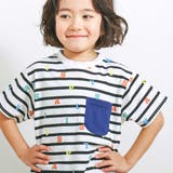 ロゴボーダー×胸ポケット | 【スララク 防汚加工 オーガニックコットン】わくわく男の子半袖Tシャツ(80~1… | SLAP SLIP