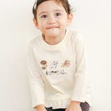 オフ×犬刺しゅう×裾フリル | ときめき女の子長袖Tシャツ | SLAP SLIP