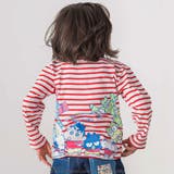 レッド系 | デニムポケット付きバックプリントTシャツ | SLAP SLIP