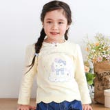 ユニコーンウサギアニマルモチーフ裾スカラップ長袖Tシャツ(80~130cm) | SLAP SLIP | 詳細画像1 