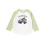 グリーン | はたらく車サガララグラン天竺長袖Ｔシャツ(80~130cm) | SLAP SLIP