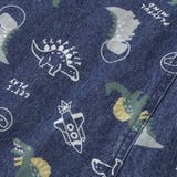 【お揃い】デニムツイル恐竜ロケット総柄サロペット(80~120cm) | SLAP SLIP | 詳細画像7 