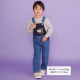 デニムツイルコーデュロイチェック切り替えサロペット(80~120cm) | SLAP SLIP | 詳細画像2