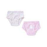 うさぎと花柄 | 綿100%汗とムレにサラば！ときめきサラッとショーツ2枚セット | SLAP SLIP