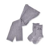 グレー | ケーブル編みレギンス+くしゅくしゅはき口ソックス(70~130cm) | SLAP SLIP