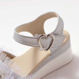 キラキラくしゅくしゅチュールお花モチーフ付きウェッジソールサンダル(16~21c… | SLAP SLIP | 詳細画像10 