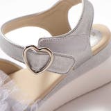 キラキラくしゅくしゅチュールお花モチーフ付きウェッジソールサンダル(16~21c… | SLAP SLIP | 詳細画像9 