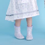 パープル系 | 【お揃い】はたらくくるま花柄恐竜プリント総柄レインブーツ(13~18cm) | SLAP SLIP