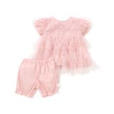 【お揃い】スカラップチュールスカートドッキングワンピース+ブルマセットアップベビ… | SLAP SLIP | 詳細画像18 