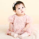 ピンク | 【お揃い】スカラップチュールスカートドッキングワンピース+ブルマセットアップベビ… | SLAP SLIP