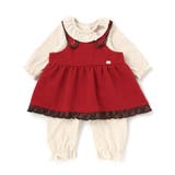レッド×オフホワイト | ハートキルトジャンパースカート&ロンパース2点セットベビー(70~80cm) | SLAP SLIP