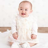 イエロー | 花柄シフォンレースワンピース+フリルブルマセットアップベビー(70~80cm) | SLAP SLIP