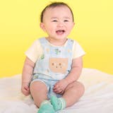 オシャベリモチーフ刺しゅうサロペット+ボディミニセットベビー(70~80cm) | SLAP SLIP | 詳細画像1