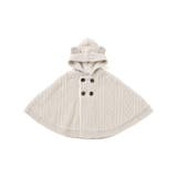 【お揃い】クマ耳フード付き裏ボアケーブルマントベビー(50~90cm) | SLAP SLIP | 詳細画像4