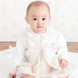 オフホワイト | レース編みモチーフ刺しゅうニットカーディガンベビー(70~80cm) | SLAP SLIP