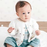 恐竜アニマルのりもの刺しゅう配色ニットカーディガンベビー(70~80cm) | SLAP SLIP | 詳細画像1 