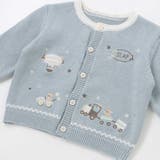 恐竜アニマルのりもの刺しゅう配色ニットカーディガンベビー(70~80cm) | SLAP SLIP | 詳細画像13 