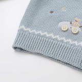 恐竜アニマルのりもの刺しゅう配色ニットカーディガンベビー(70~80cm) | SLAP SLIP | 詳細画像14 