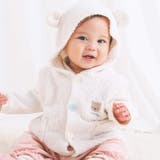 オフホワイト | クマ耳付フードブークレニットベストベビー(70~80cm) | SLAP SLIP