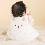 オフホワイト(ネコ) | 【お揃い】アニマルクマウサギネコ恐竜ポコポコボアベストベビー(70~80cm) | SLAP SLIP