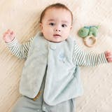 グリーン(恐竜) | 【お揃い】アニマルクマウサギネコ恐竜ポコポコボアベストベビー(70~80cm) | SLAP SLIP