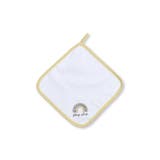 オフホワイト | 柄ナレ 刺繍 縁取り パイル ハンカチ | SLAP SLIP