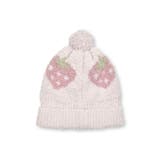 ボンボン付きクマイチゴ柄ブークレニット帽ベビー(44~48cm) | SLAP SLIP | 詳細画像10 