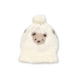 ボンボン付きクマイチゴ柄ブークレニット帽ベビー(44~48cm) | SLAP SLIP | 詳細画像4 