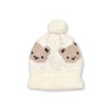 ボンボン付きクマイチゴ柄ブークレニット帽ベビー(44~48cm) | SLAP SLIP | 詳細画像5 