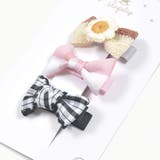 リボンフラワーキラキラ星ヘアクリップ3点セットベビー | SLAP SLIP | 詳細画像4 