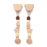 イエロー(クマ) | アニマルクマウサギ恐竜木製マルチクリップベビー | SLAP SLIP