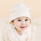 オフホワイト | リボン付きぴょっこりネコ耳ニット帽ベビー(44~48cm) | SLAP SLIP