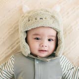 グリーン(ドラゴン) | アニマルクマドラゴン耳付きボアフライトキャップベビー(46~48cm) | SLAP SLIP