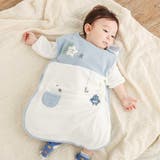 【お揃い】アニマルクマ恐竜おもちゃ裏ボア切り替えスリーパーベビー | SLAP SLIP | 詳細画像1 