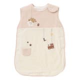 ベージュ(クマ＆きしゃ) | 【お揃い】アニマルクマ恐竜おもちゃ裏ボア切り替えスリーパーベビー | SLAP SLIP